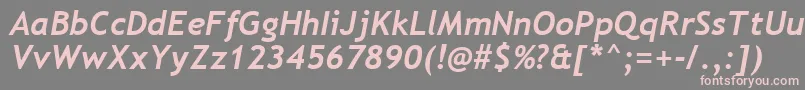 TrebuchetMsBoldItalic Font – Pink Fonts on Gray Background