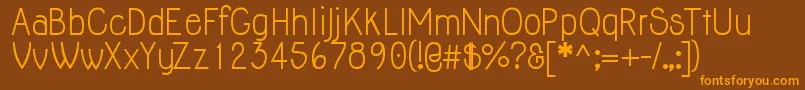 Jolly Font – Orange Fonts on Brown Background