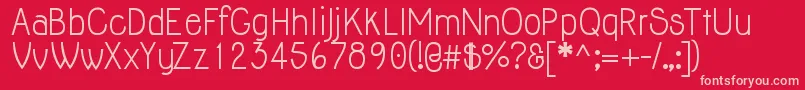 Jolly Font – Pink Fonts on Red Background