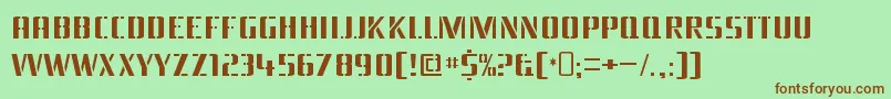 Шрифт BraesidelumberboyRegular – коричневые шрифты на зелёном фоне