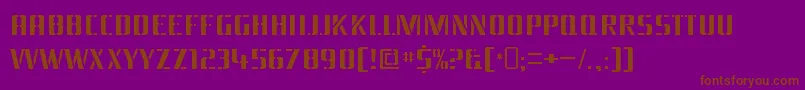 Шрифт BraesidelumberboyRegular – коричневые шрифты на фиолетовом фоне
