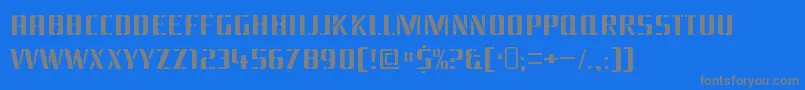 BraesidelumberboyRegular Font – Gray Fonts on Blue Background