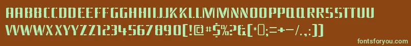 BraesidelumberboyRegular Font – Green Fonts on Brown Background