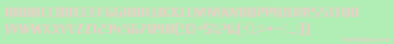 BraesidelumberboyRegular-fontti – vaaleanpunaiset fontit vihreällä taustalla
