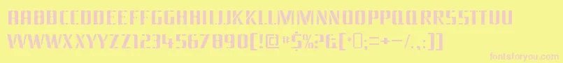 BraesidelumberboyRegular Font – Pink Fonts on Yellow Background