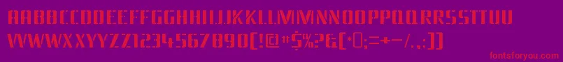 BraesidelumberboyRegular Font – Red Fonts on Purple Background