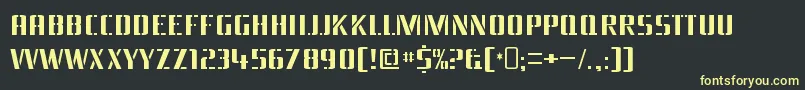 BraesidelumberboyRegular Font – Yellow Fonts on Black Background