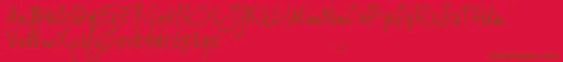Jh2trial Font – Brown Fonts on Red Background