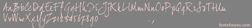 Jh2trial Font – Pink Fonts on Gray Background