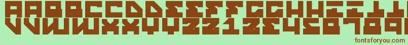 StreetRobotSlab-fontti – ruskeat fontit vihreällä taustalla