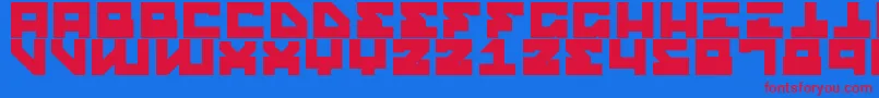 StreetRobotSlab Font – Red Fonts on Blue Background