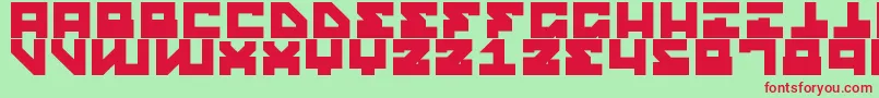 フォントStreetRobotSlab – 赤い文字の緑の背景