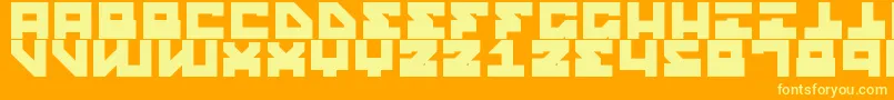 StreetRobotSlab Font – Yellow Fonts on Orange Background