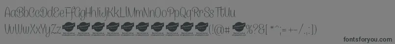 Шрифт CanelettersansthinPersonaluse – чёрные шрифты на сером фоне
