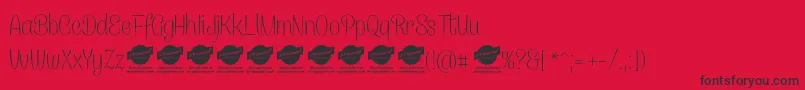 CanelettersansthinPersonaluse-fontti – mustat fontit punaisella taustalla