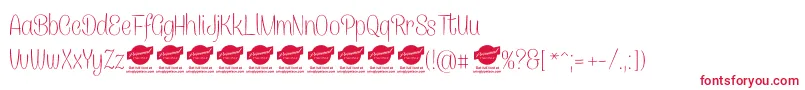 CanelettersansthinPersonaluse Font – Red Fonts on White Background