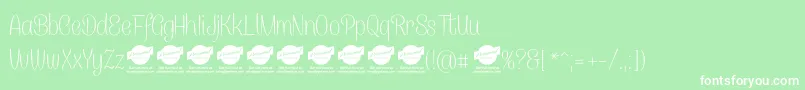 CanelettersansthinPersonaluse Font – White Fonts on Green Background