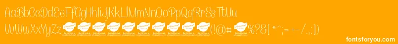 fuente CanelettersansthinPersonaluse – Fuentes Blancas Sobre Fondo Naranja