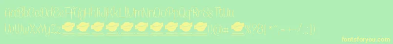 fuente CanelettersansthinPersonaluse – Fuentes Amarillas Sobre Fondo Verde