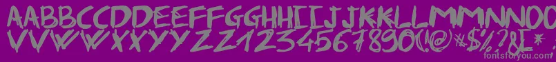 Fabian-Schriftart – Graue Schriften auf violettem Hintergrund