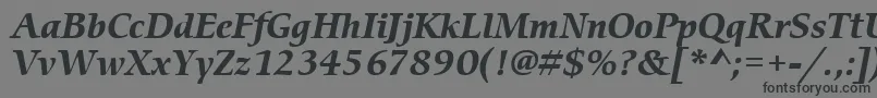ItcCerigoLtBoldItalic-Schriftart – Schwarze Schriften auf grauem Hintergrund