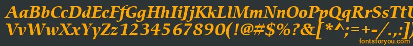 ItcCerigoLtBoldItalic Font – Orange Fonts on Black Background