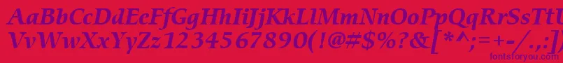 More about ItcCerigoLtBoldItalic Font ItcCerigoLtBoldItalic Font – Purple Fonts on Red Background