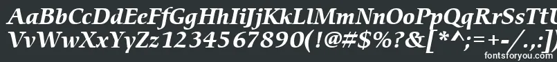 ItcCerigoLtBoldItalic-fontti – valkoiset fontit