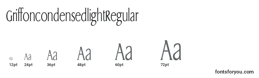 GriffoncondensedlightRegular Font Sizes