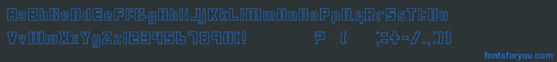 Bio Font – Blue Fonts on Black Background