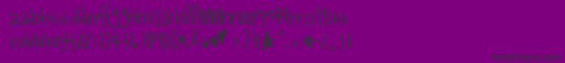 Ownthatshhhh-Schriftart – Schwarze Schriften auf violettem Hintergrund