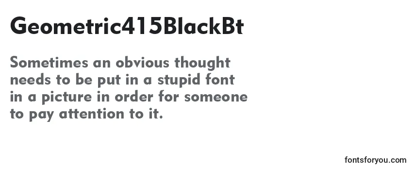 Geometric415BlackBt Font