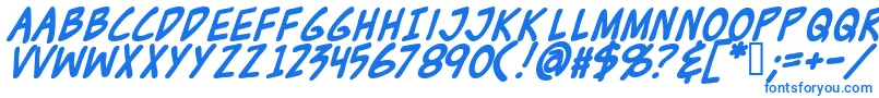 Zudjb Font – Blue Fonts on White Background