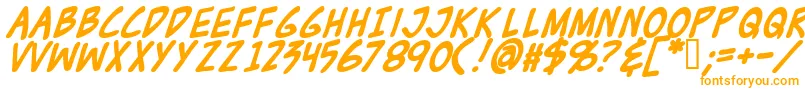Шрифт Zudjb – оранжевые шрифты
