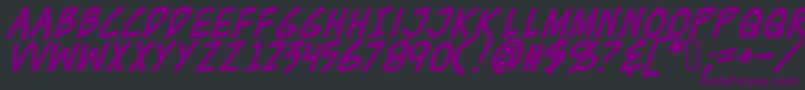 Zudjb Font – Purple Fonts on Black Background