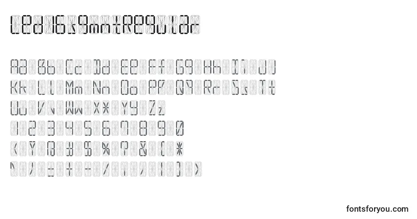 Led16sgmntRegularフォント–アルファベット、数字、特殊文字
