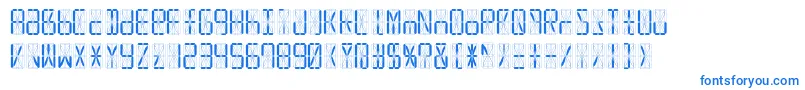 Led16sgmntRegular-Schriftart – Blaue Schriften