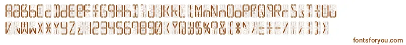 Led16sgmntRegular Font – Brown Fonts on White Background