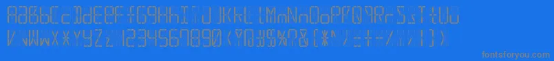 Led16sgmntRegular Font – Gray Fonts on Blue Background