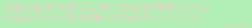 Led16sgmntRegular Font – Pink Fonts on Green Background