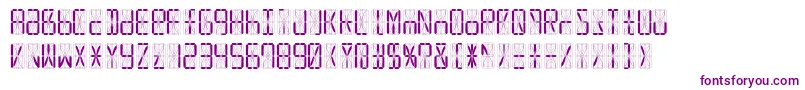 Led16sgmntRegular Font – Purple Fonts on White Background