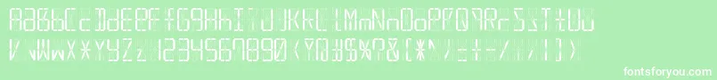 Led16sgmntRegular Font – White Fonts on Green Background