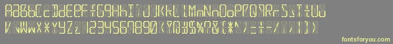 Led16sgmntRegular Font – Yellow Fonts on Gray Background