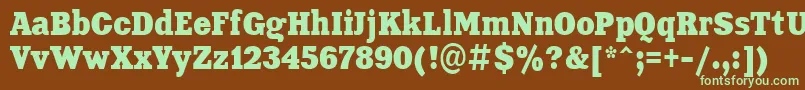 Aardvark80n Font – Green Fonts on Brown Background