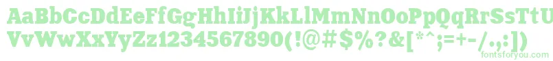 Aardvark80n Font – Green Fonts on White Background