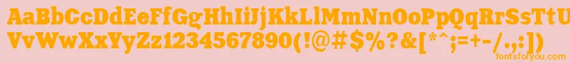 Aardvark80n Font – Orange Fonts on Pink Background