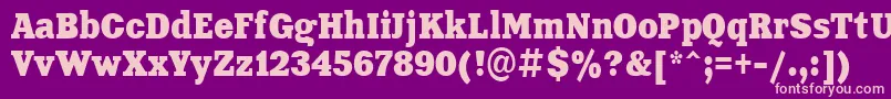 Aardvark80n Font – Pink Fonts on Purple Background