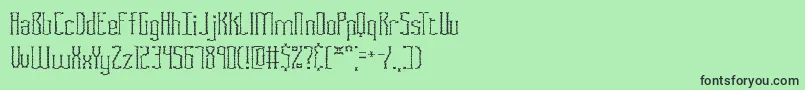 フォントFasciiScragglyBrk – 緑の背景に黒い文字