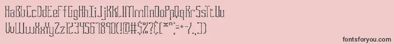 フォントFasciiScragglyBrk – ピンクの背景に黒い文字