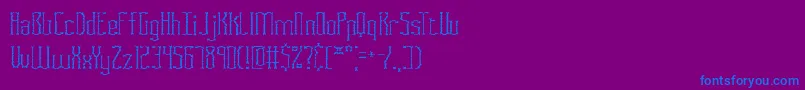 FasciiScragglyBrk Font – Blue Fonts on Purple Background